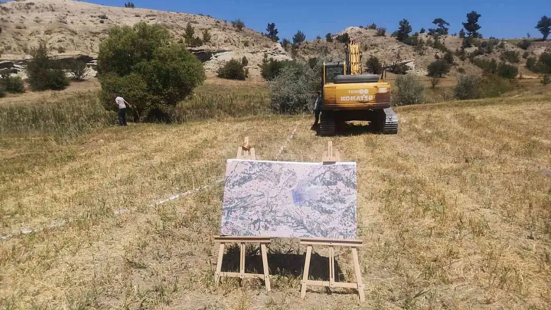 Çameli tarımı ve doğal yaşama can suyu olacak göledin temeli atıldı