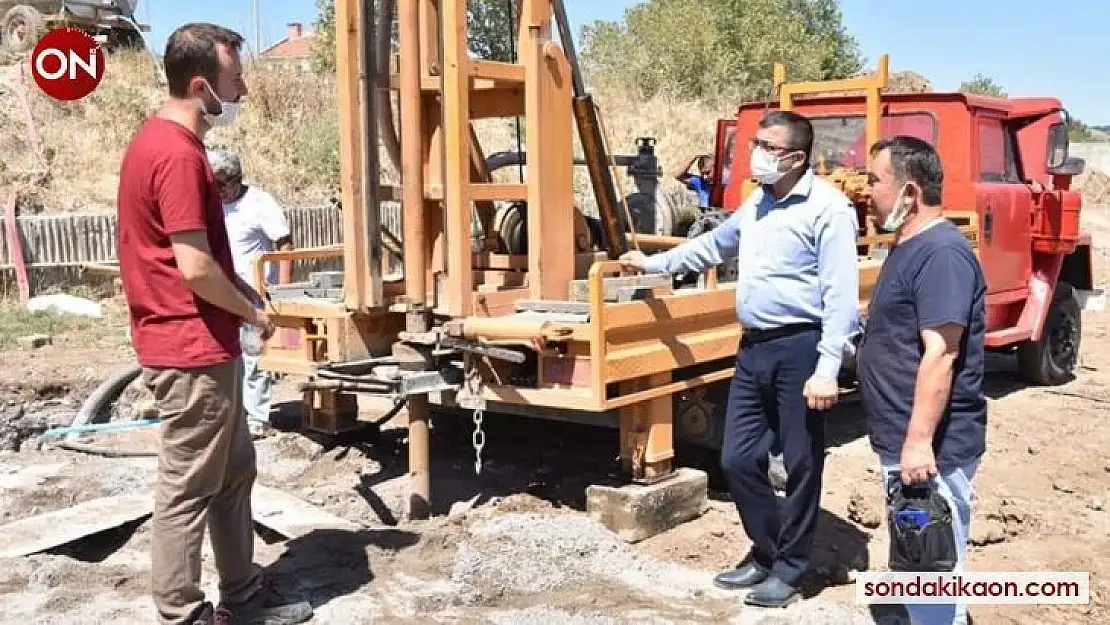 Çan Belediyesi şebeke suyuna takviye su sondaj çalışmasına başladı