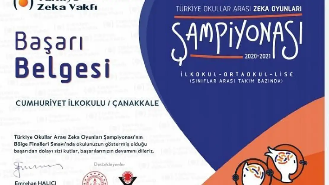 Çan Cumhuriyet İlkokulundan üstün başarı