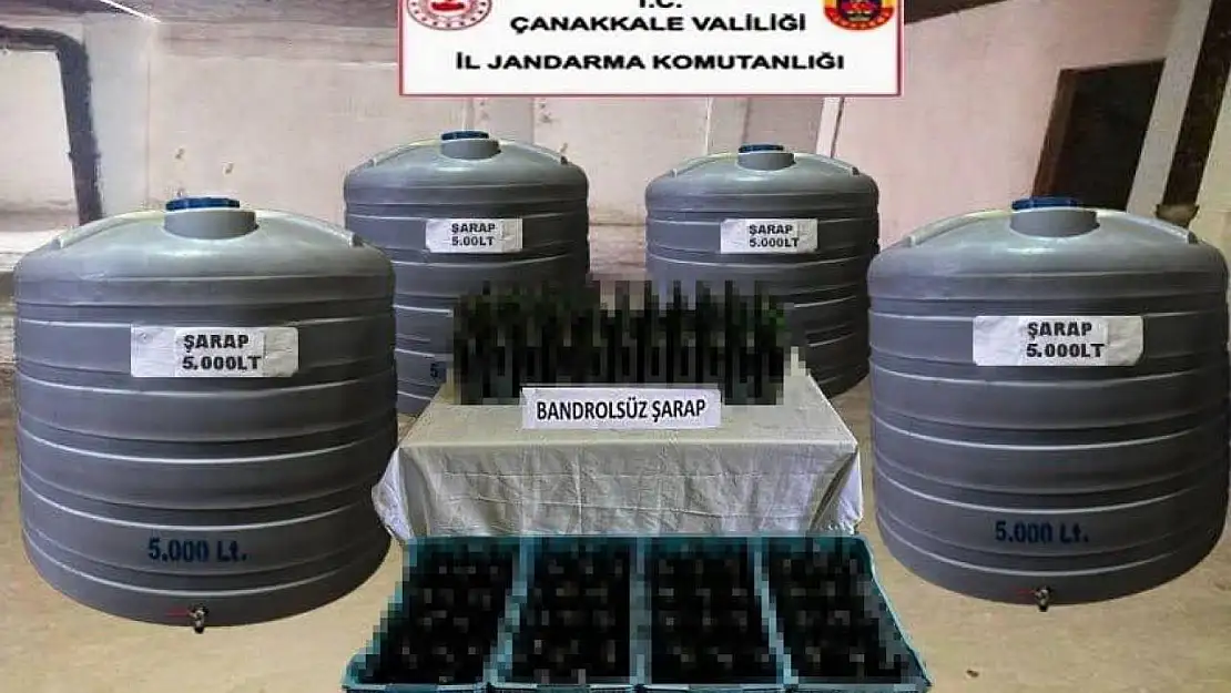 Çanakkale'de 22 bin litre kaçak içki ele geçirildi