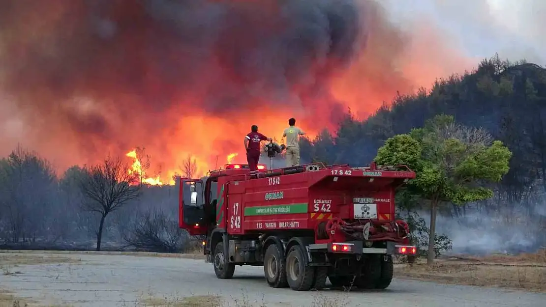 Çanakkale'deki orman yangını devam ediyor