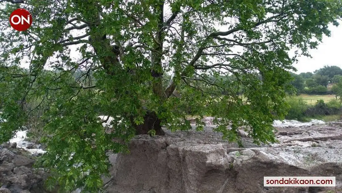 Çanakkale Köseler köyüne 1,5 metrelik dolu yağdı
