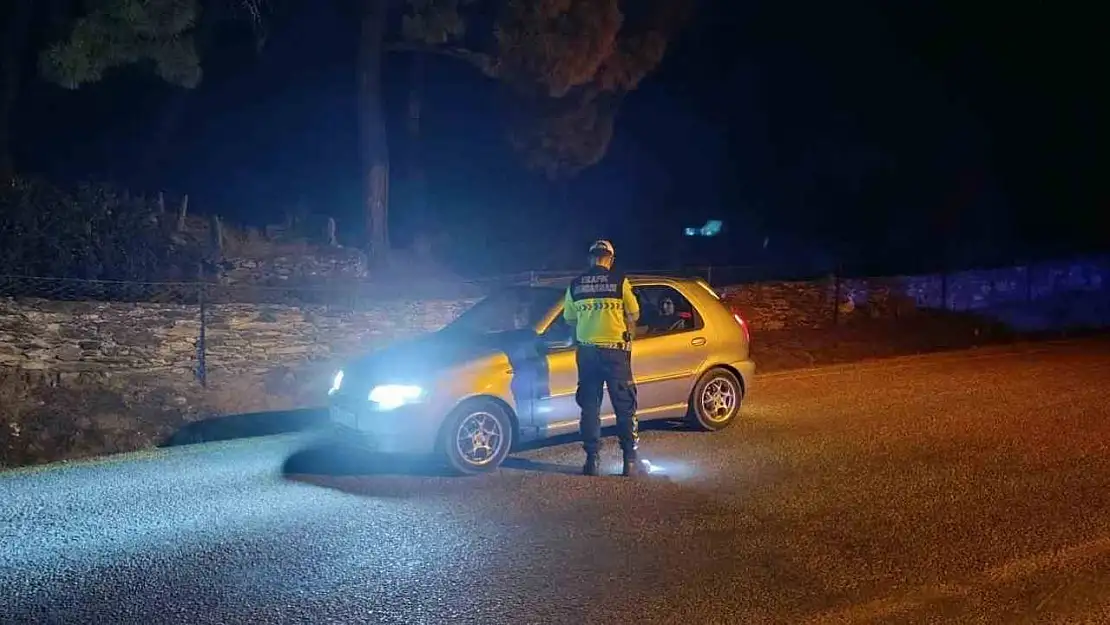 Çine'de jandarma ekiplerinden gece yarısı 'Şok' uygulama