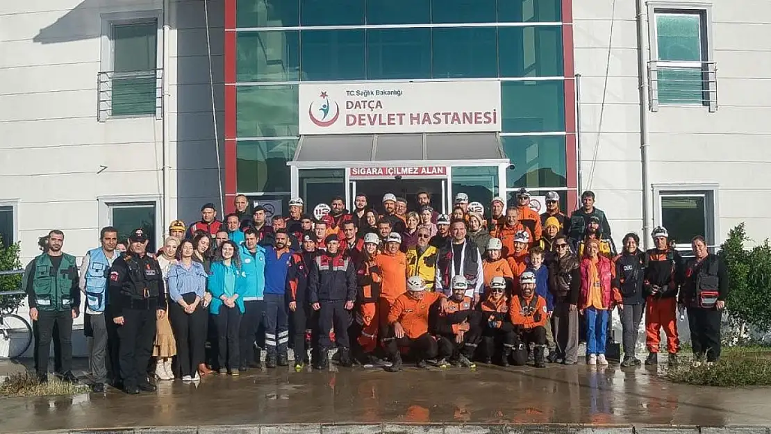 Datça'da deprem ve yangın tatbikatı yapıldı