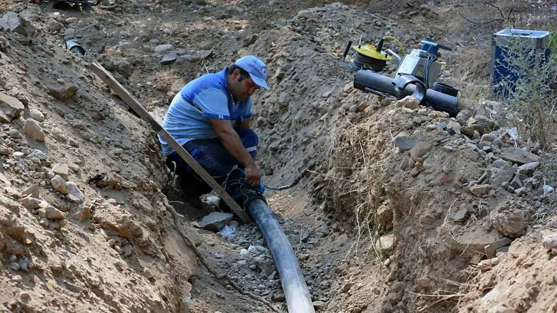 Datça Mesudiye'de kireç tıkanıklığı hat yenileme çalışmasıyla giderildi