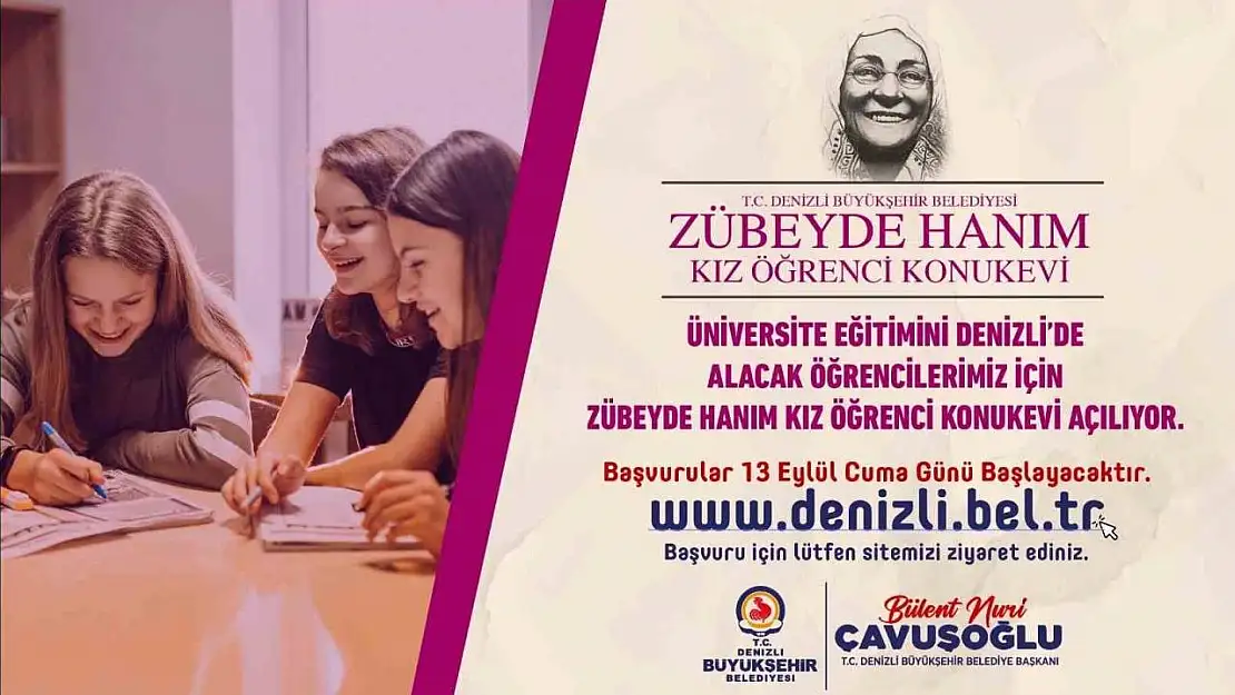 Denizli Büyükşehir, Zübeyde Hanım Kız Öğrenci Konukevi kayıtları başlıyor