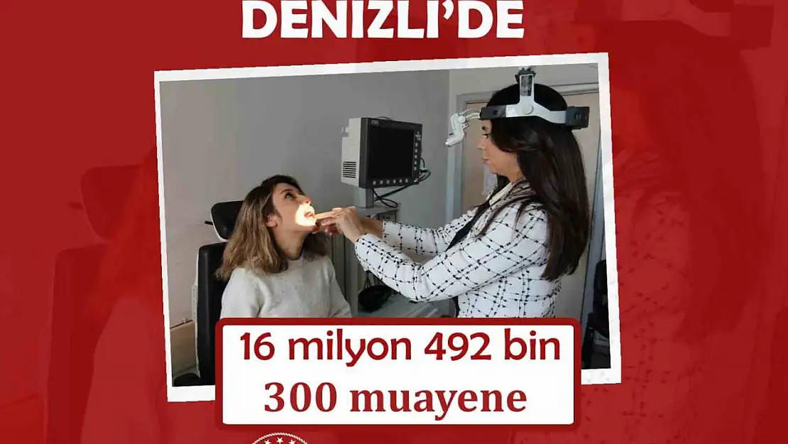 Denizli'de 2024 yılında 16 milyon 492 bin muayene gerçekleştirildi