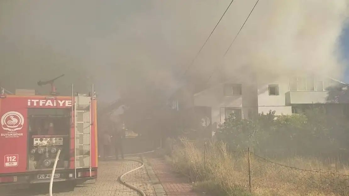 Denizli'de bir evde çıkan yangın vatandaşları korkuttu