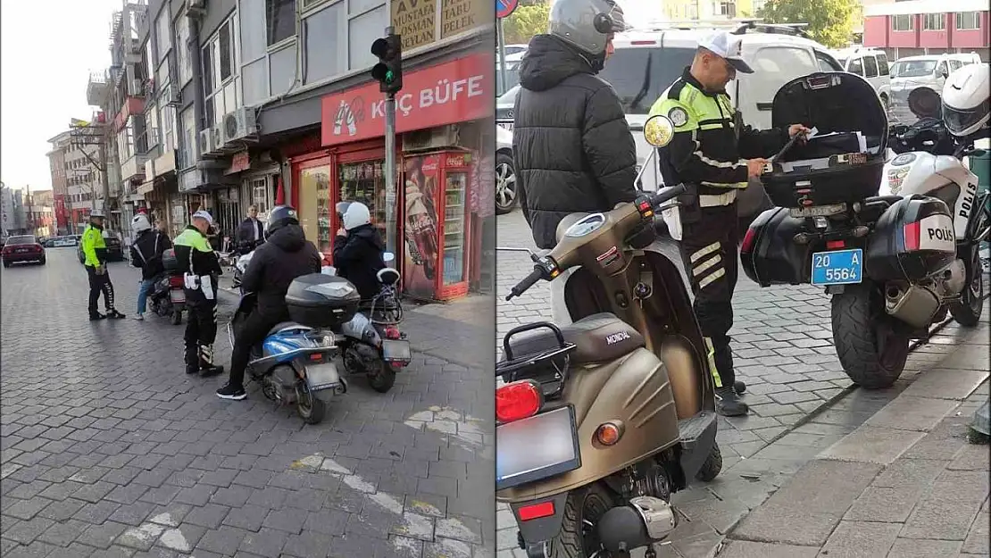 Denizli'de motosiklet denetimleri aralıksız devam ediyor