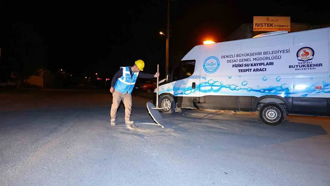 Denizli'de su kaçaklarının tespiti hassas dinlemeyle yapılıyor