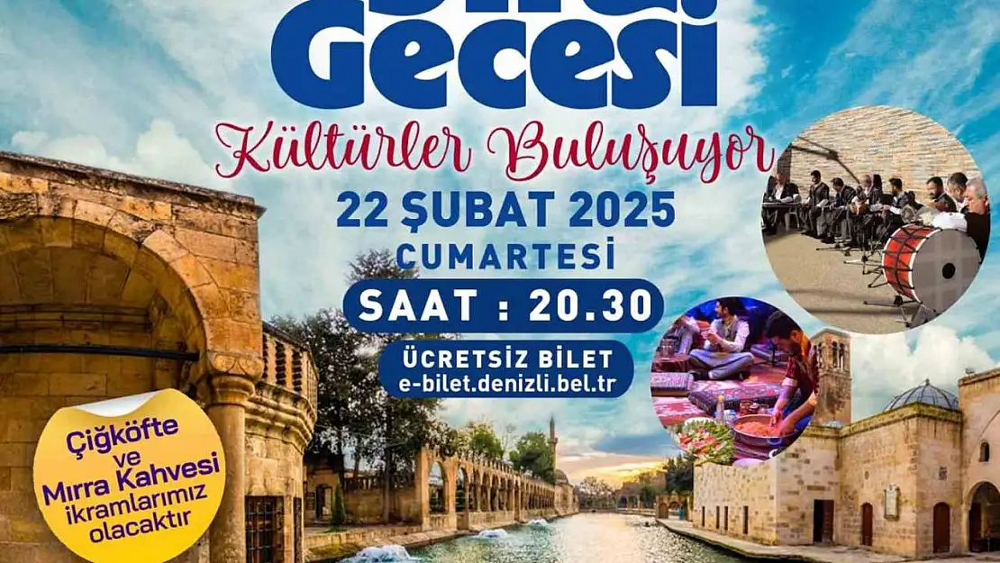 Denizli'de Urfa Sıra Gecesi ile 'Kültürler Buluşuyor'