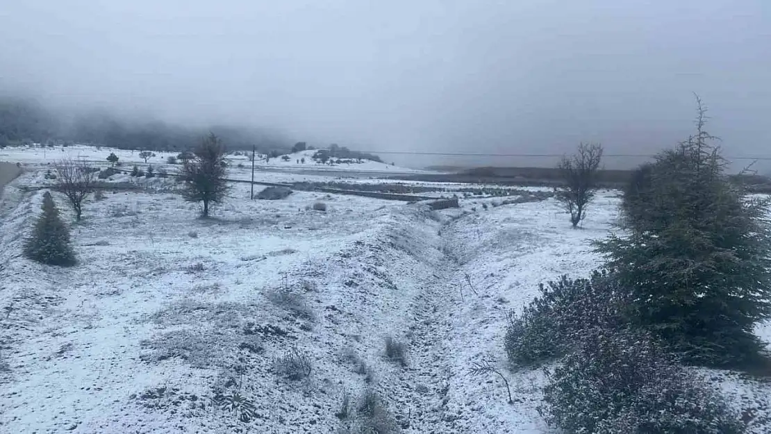 Denizli'nin yüksek kesimleri beyaz örtüyle kaplandı