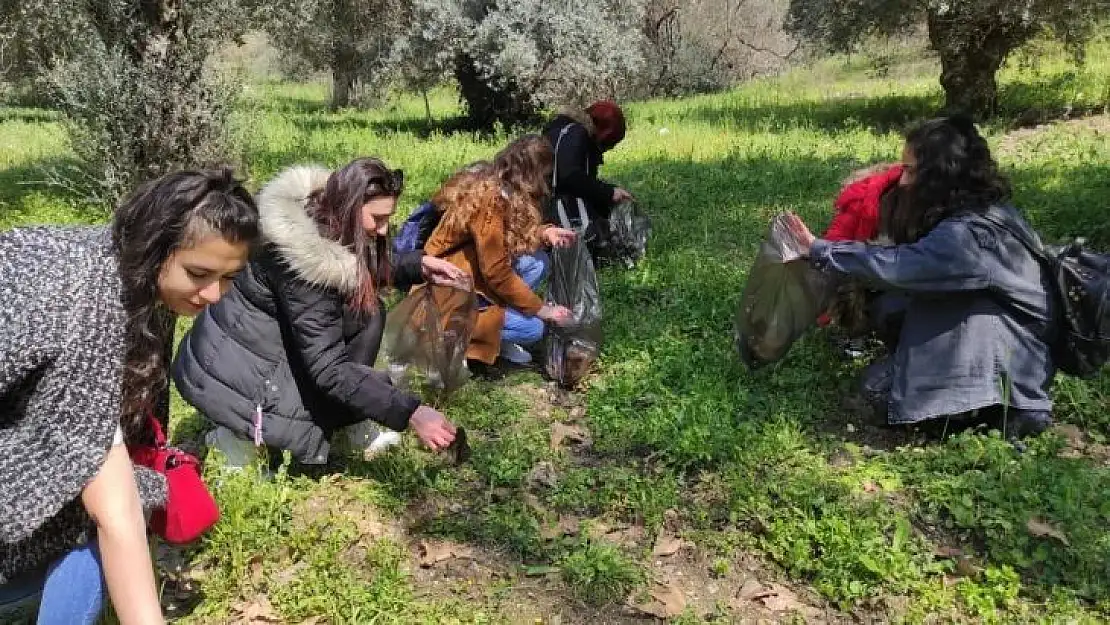 Doğa dostu öğrenciler, çevre temizliği yaptı