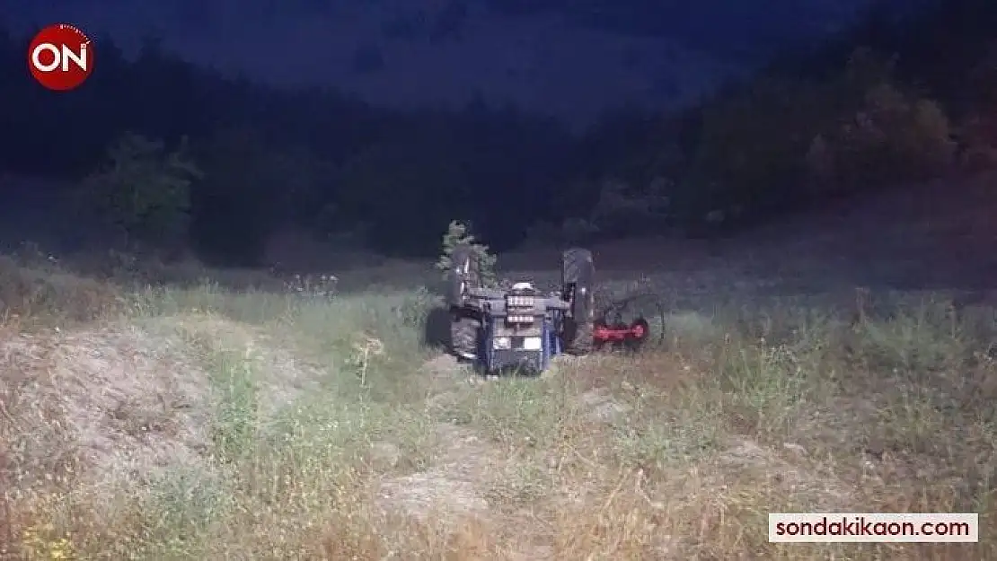 Dursunbey'de traktör devrildi: 1 ölü