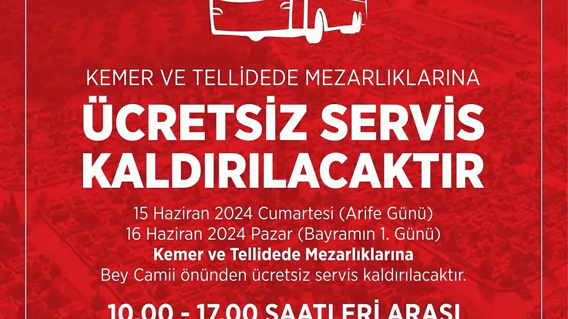 Efeler Belediyesi'nden mezarlık ziyaretlerine ücretsiz ulaşım desteği