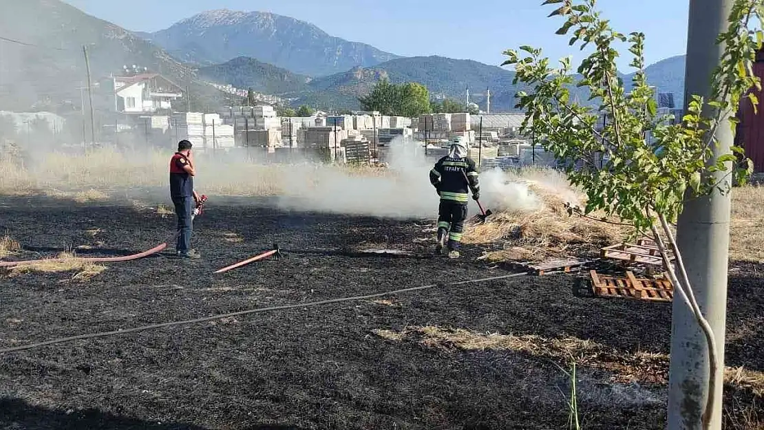 Fethiye'de anız yangını panikletti