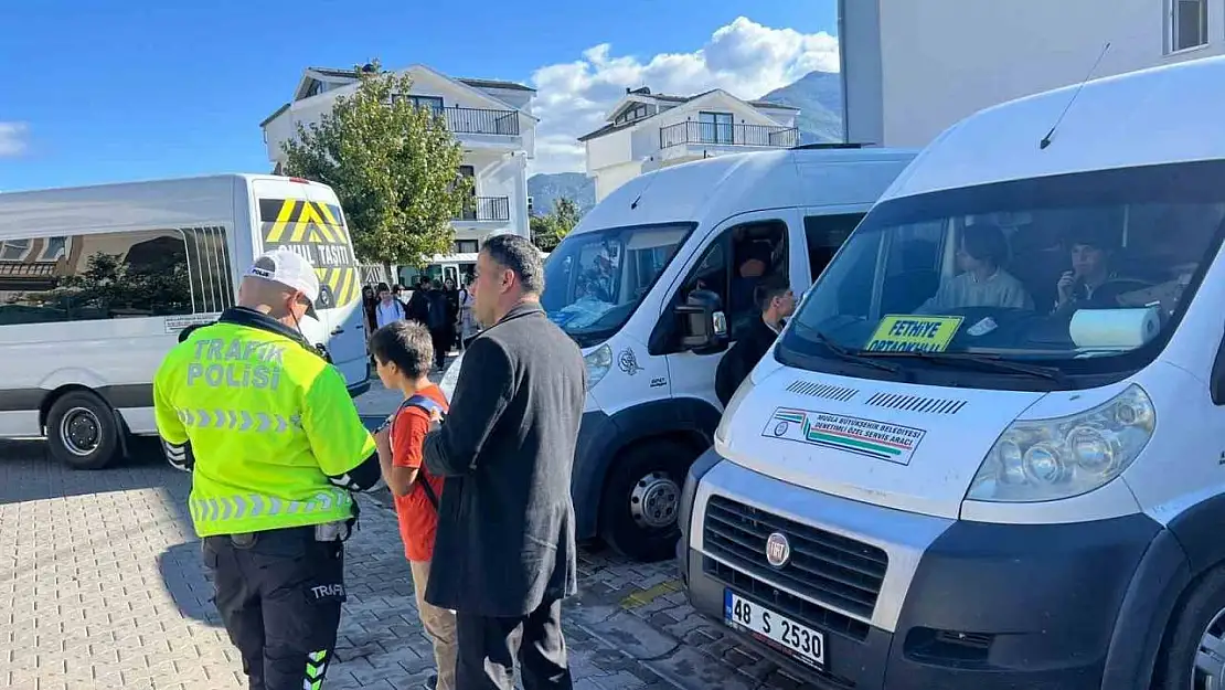 Fethiye'de öğrenci servislerine yoğun denetim