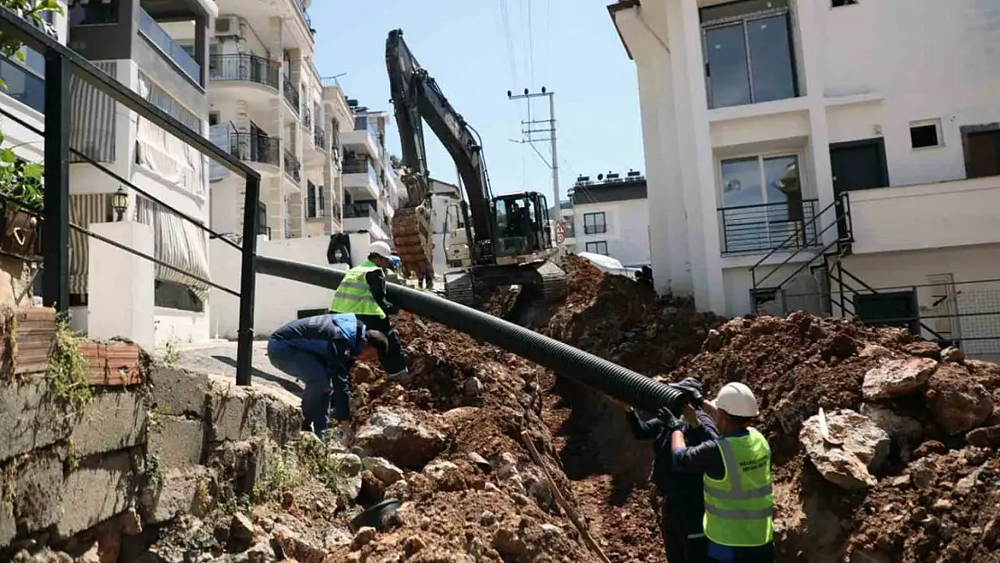 Fethiye Taşyaka'da kanalizasyon hatları yenileniyor