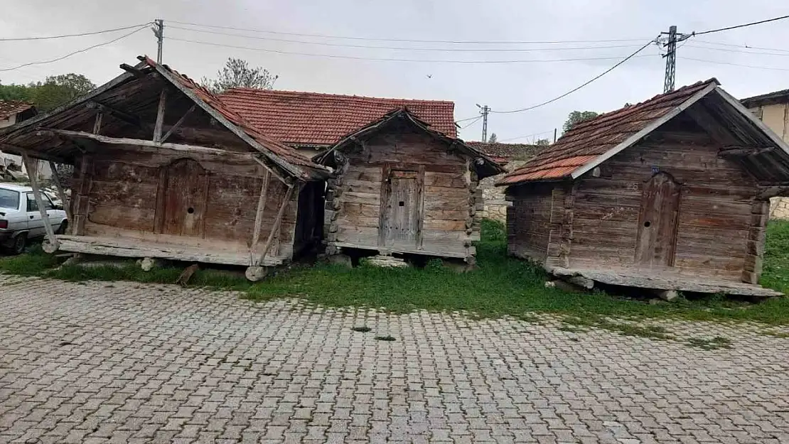Gediz'de çivisiz ahşap ambarlar zamana direniyor