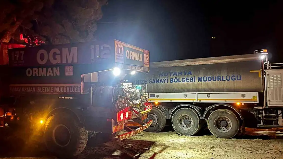 Gediz'deki yangına Kütahya OSB'den destek