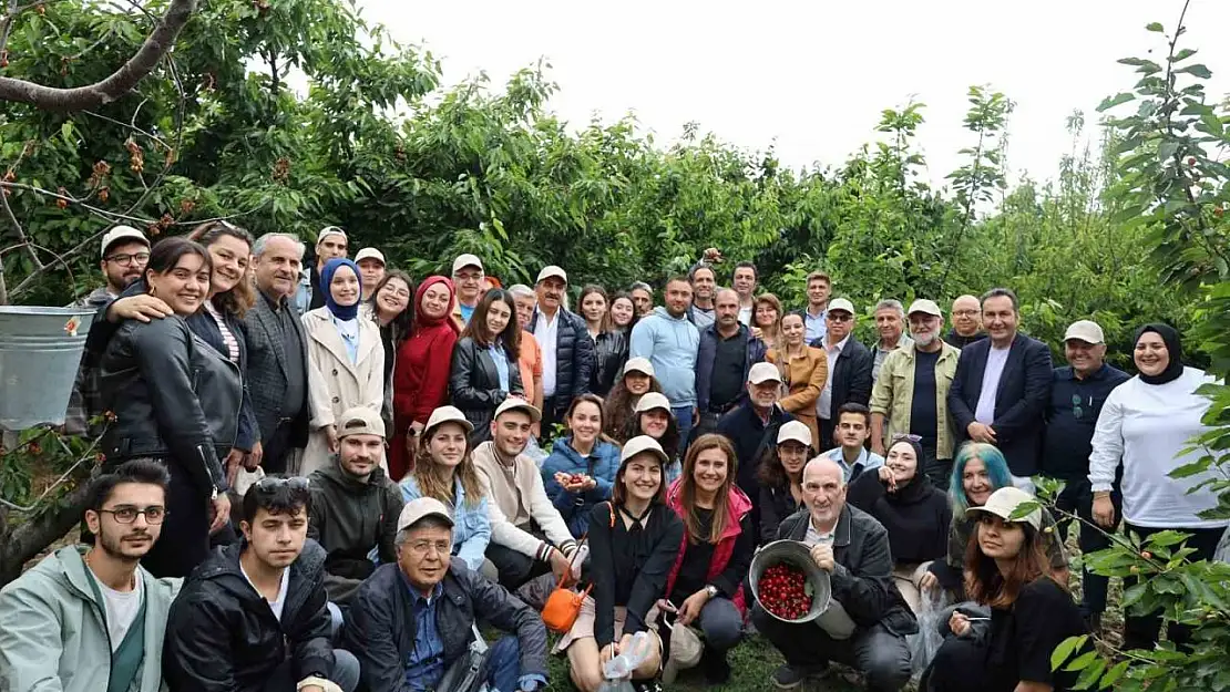 Gençler, kiraz hasat şenliğine enerji kattı