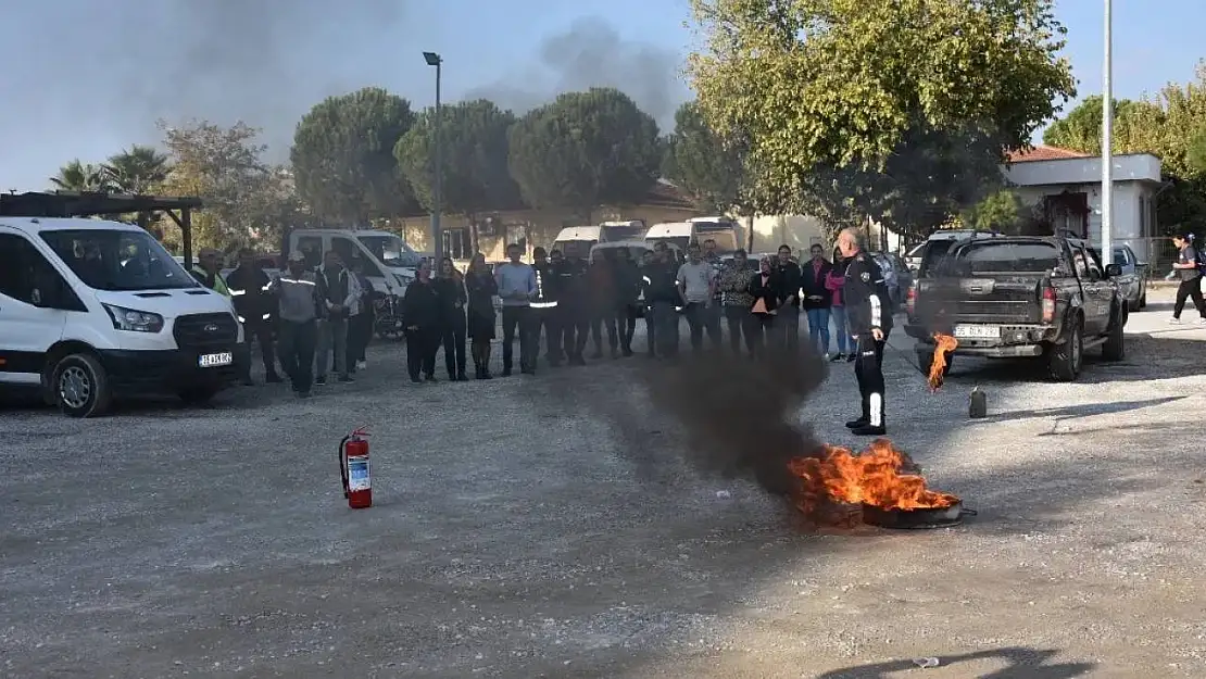 Germencik Belediyesi personeline yangın eğitimi