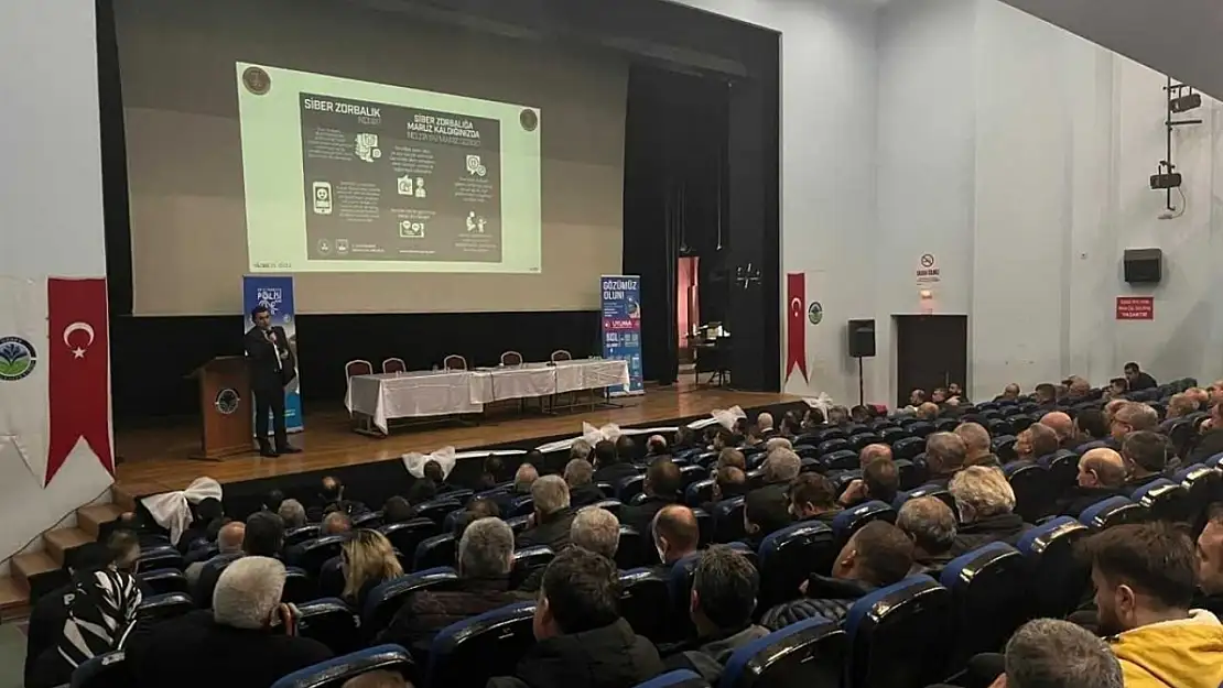 Gönen'de Muhtarlar toplantısı: Siber güvenlik ve dolandırıcılık konuları ele alındı