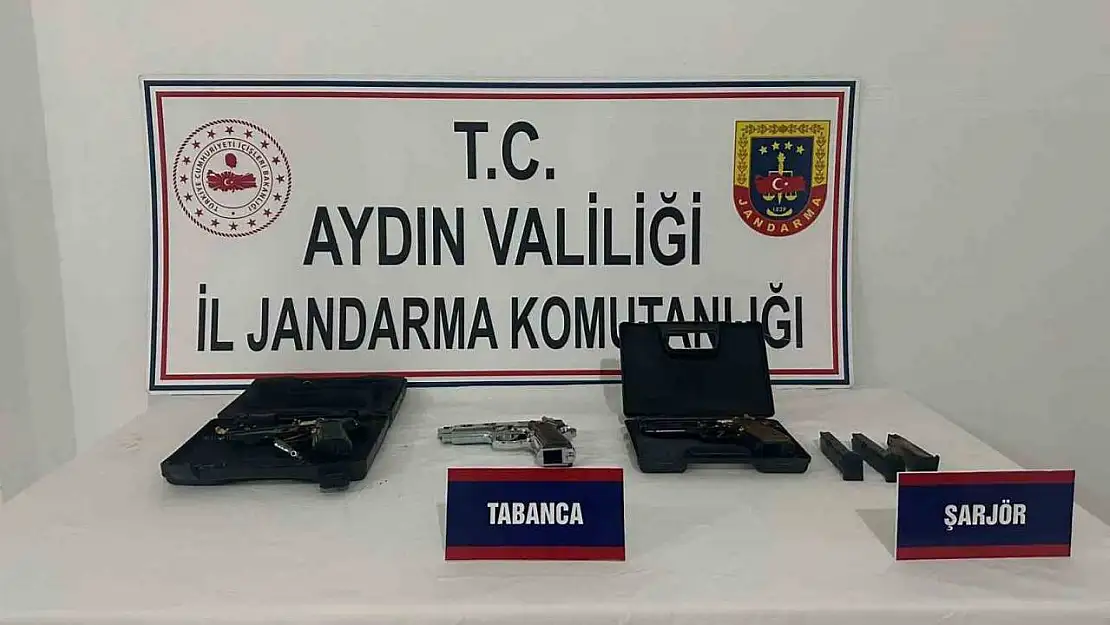 Güzelçamlı'da üç adet tabanca ele geçirildi