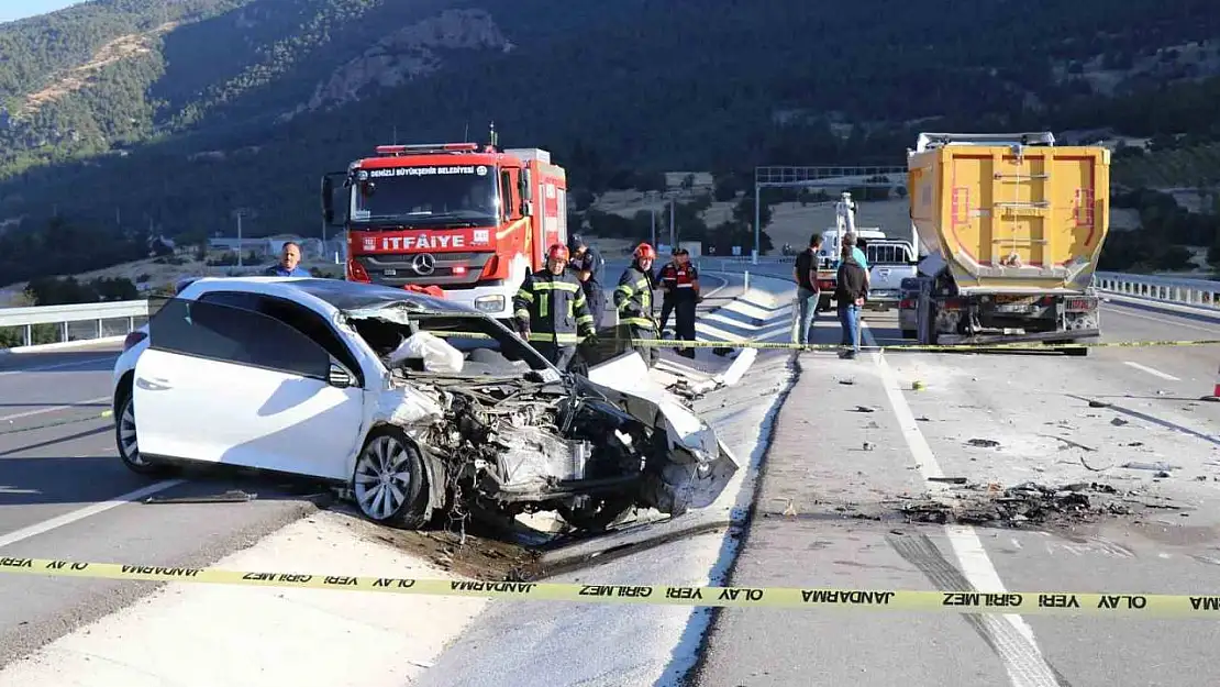 Hafriyat kamyonuna arkadan çarpan genç sürücü hayatını kaybetti