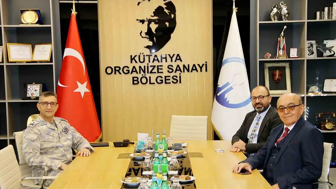 Hava Er Eğitim Tugayı Komutanı Tuğgeneral Mustafa Baş, Kütahya OSB yönetimini ziyaret etti