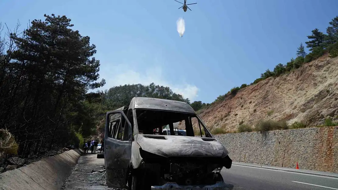 Havran'daki orman yangınına havadan ve karadan müdahale sürüyor