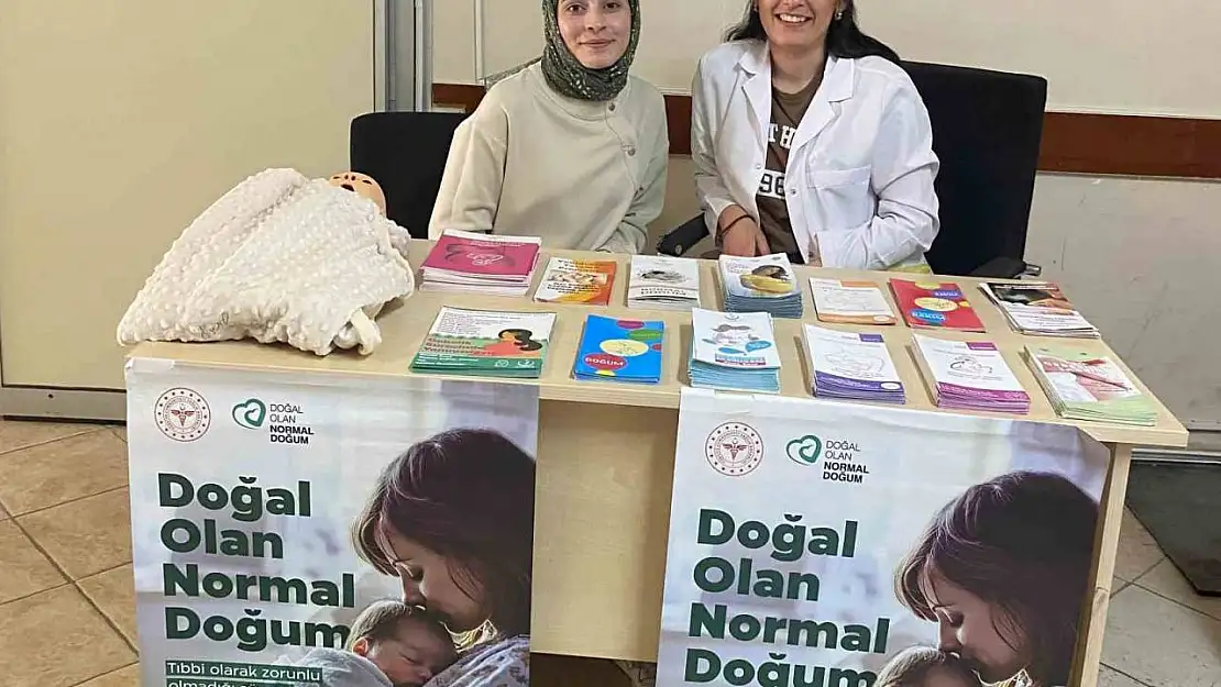 Hisarcık İlçe Devlet Hastanesi'nde 'Doğal Olan Normal Doğum' standı