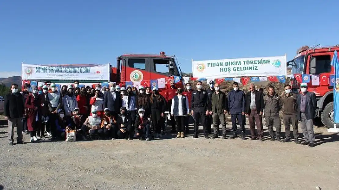 Hisarcık'ta 300 fidan toprakla buluştu