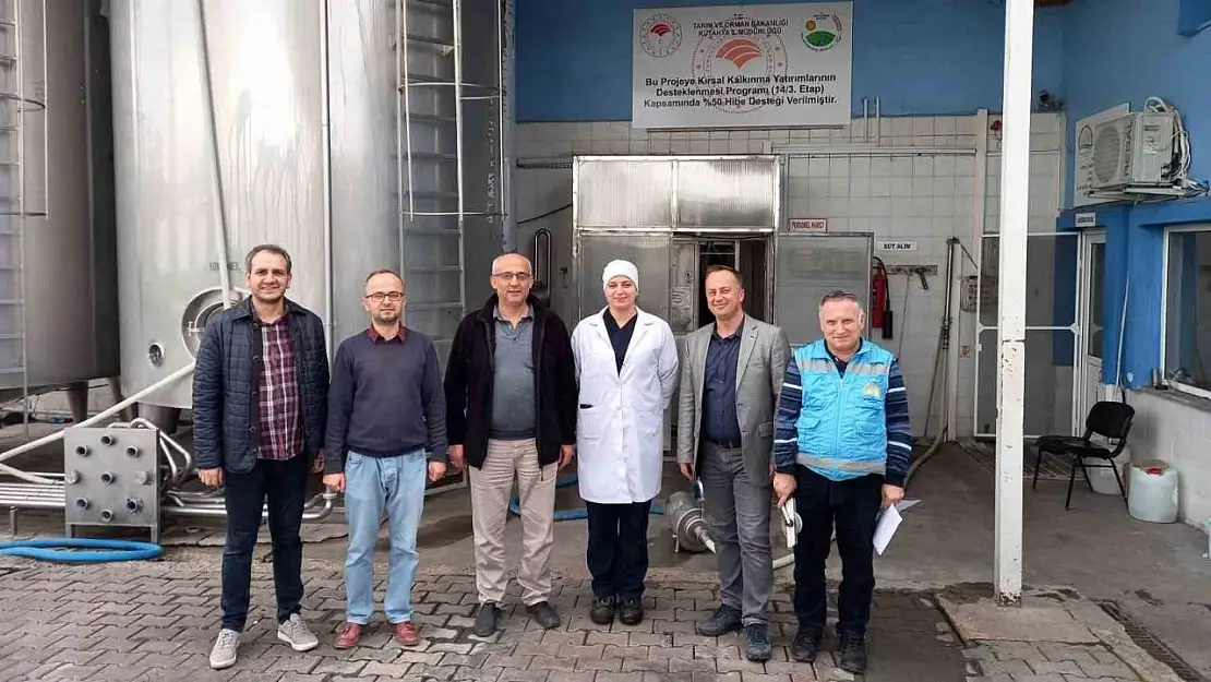Hisarcık'ta süt ürünleri fabrikasında GES projesinin hak ediş kontrolü yapıldı