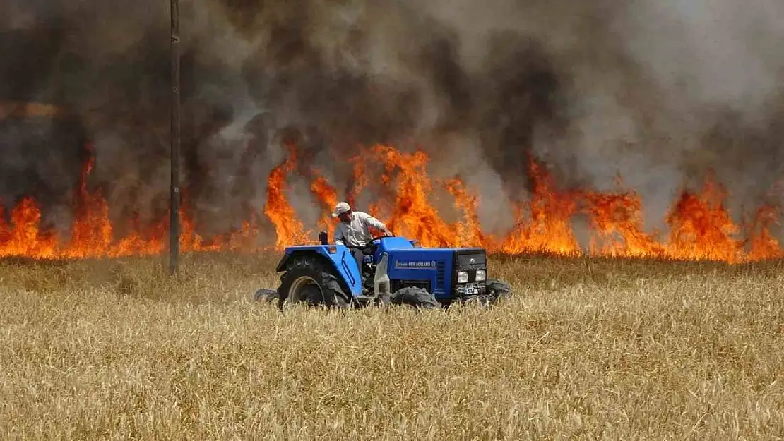 İl Tarım ve Orman Müdürlüğü'nden biçerdöverlere yangın tüpü bulundurun uyarısı
