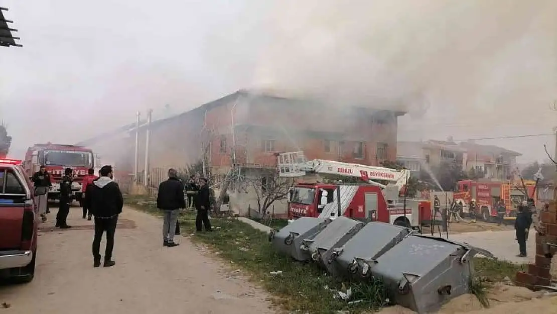 İmalathane ve 2 eve sıçrayan yangında korku dolu anlar yaşandı