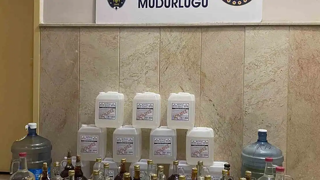 İncirliova'da 150 litre kaçak alkol yakalandı