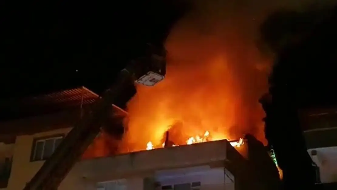 İnegöl'de çatı yangını