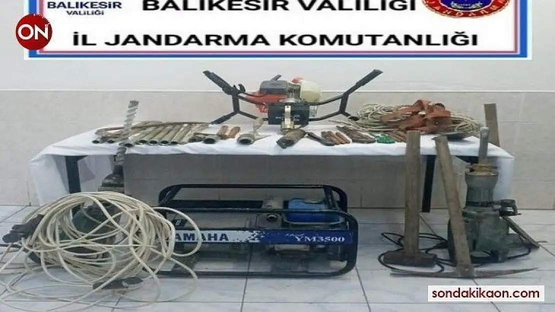 İvrindi'de kaçak kazı yapan 6 kişi suçüstü yakalandı