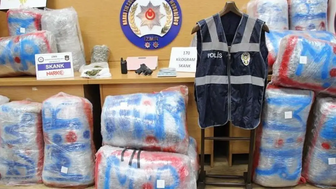 İzmir'de 170 kilo uyuşturucuyla yakalanan kişi tutuklandı