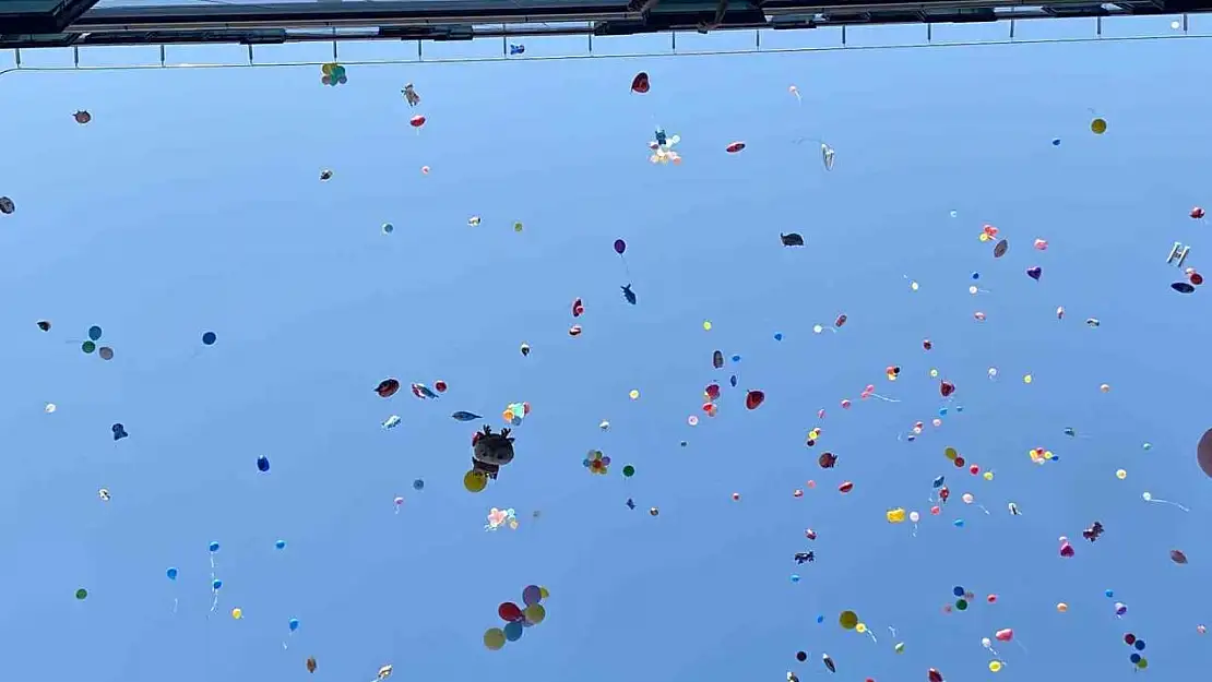 İzmir'de binlerce balon 6 yaşındaki Erhan ve arkadaşları için uçuruldu