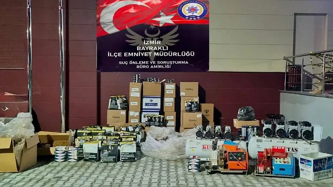 İzmir'de ev görünümlü kaçak sigara imalathanesine operasyon