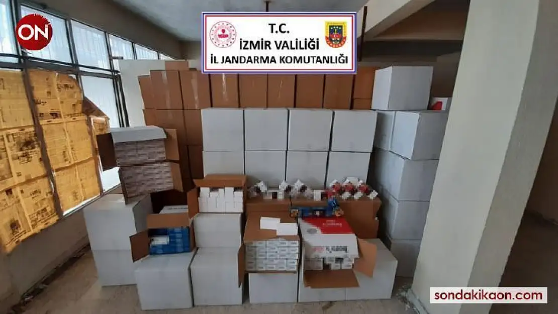 İzmir'de iki adrese kaçak sigara operasyonu: 2 gözaltı