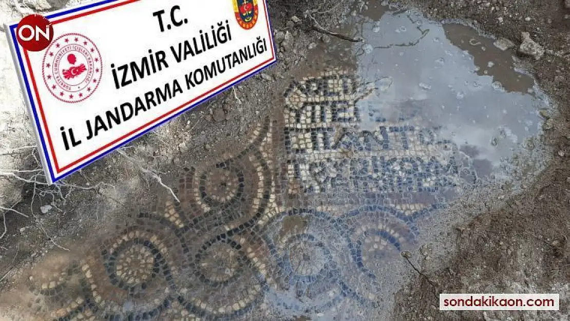 İzmir'de kaçak kazı operasyonunda bin 500 yıllık mozaik ve manastır bulundu