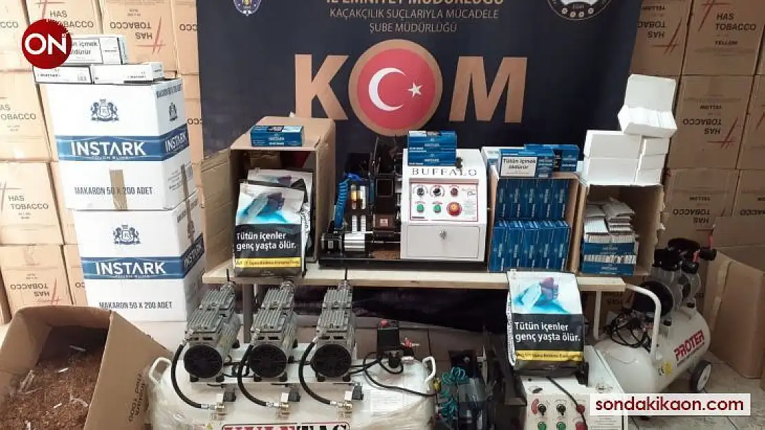 İzmir'de kaçak sigara ve alkol üreticilerine 2 milyon TL'lik darbe
