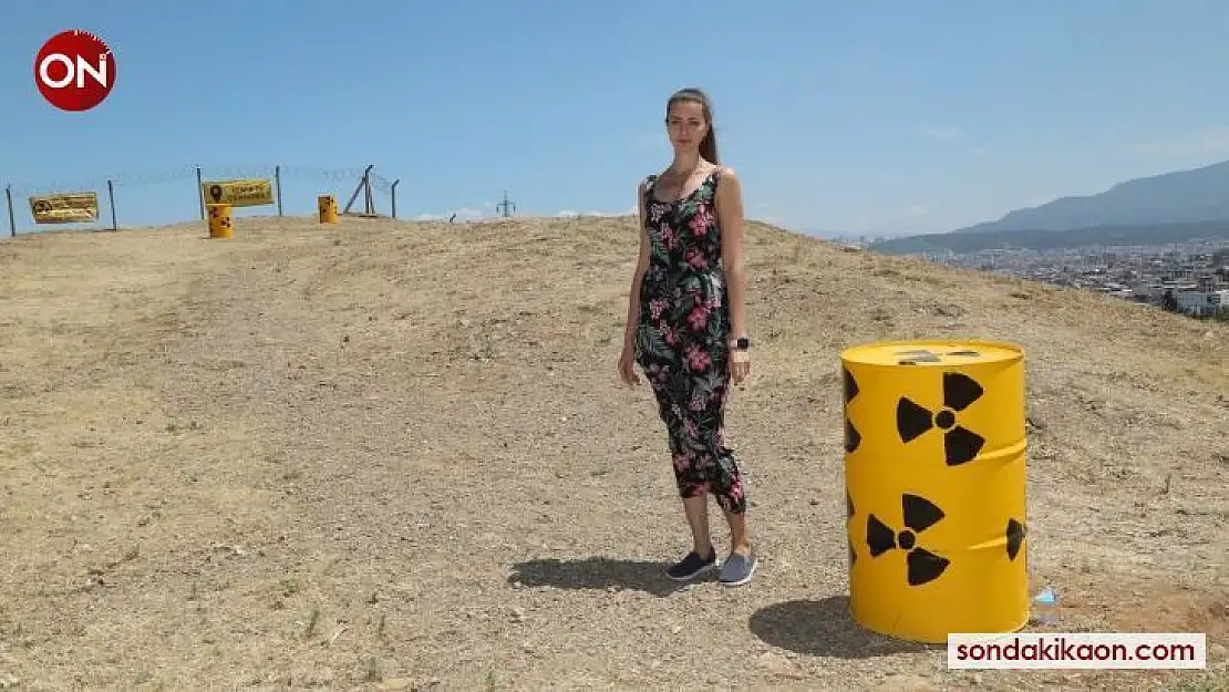 İzmir'deki nükleer atık eylemine Ukraynalı turistten destek