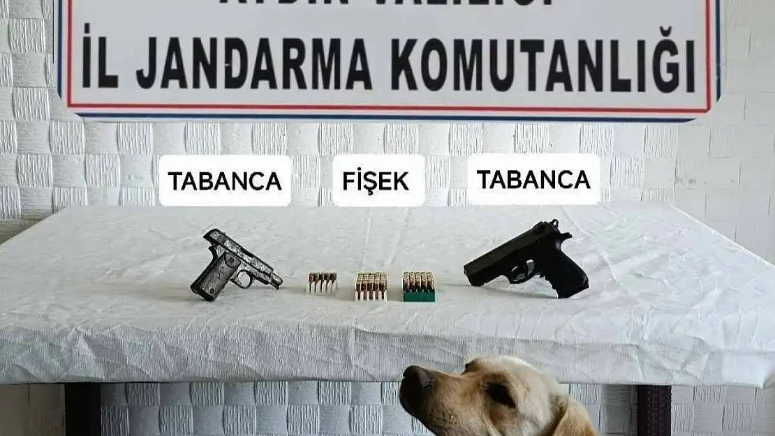 Jandarma ekipleri ruhsatsız tabanca ele geçirdi