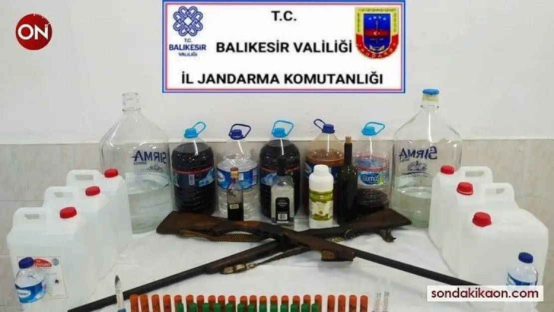 Jandarmadan kaçak içki ve kazı operasyonu