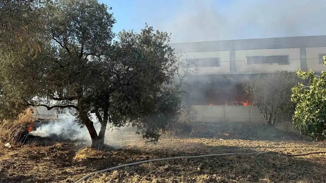 Kamyonette başlayan yangın fabrikaya sıçradı