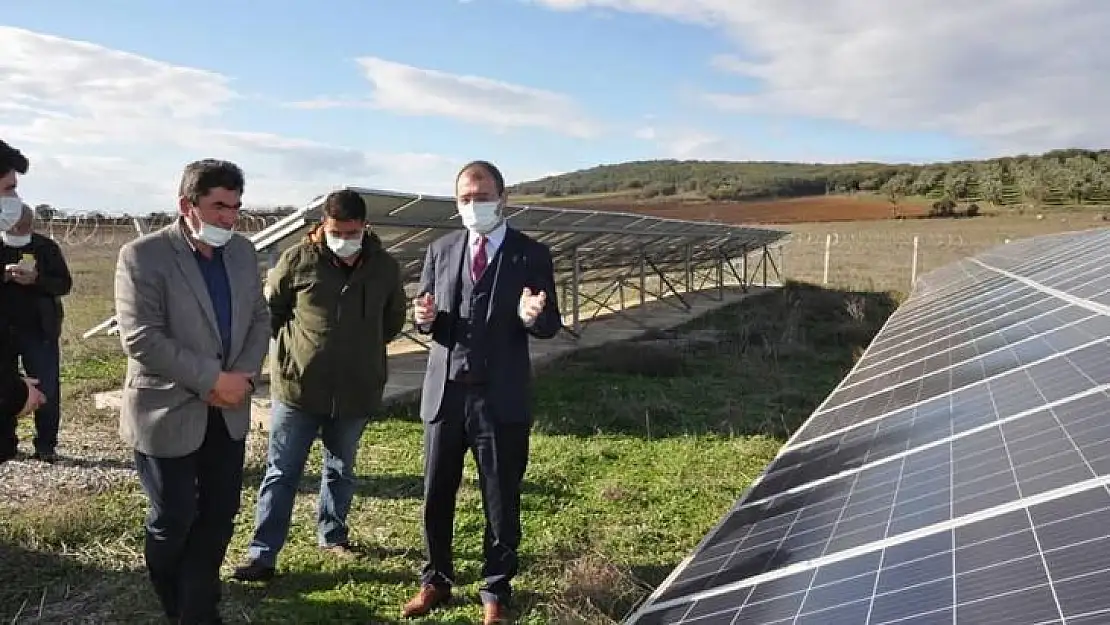 Kaymakam Dolu, güneş enerjili sulama sistemini yerinde inceledi